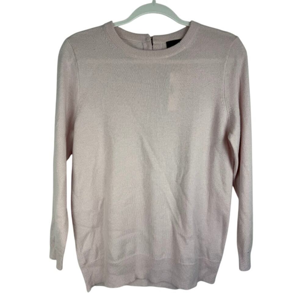 J.Crew Italian Cashmere Button Back Sweater Pink Women’s M NWT